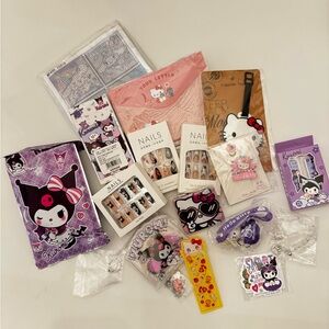 Kuromi and Hello Kitty Themed Accessories Set